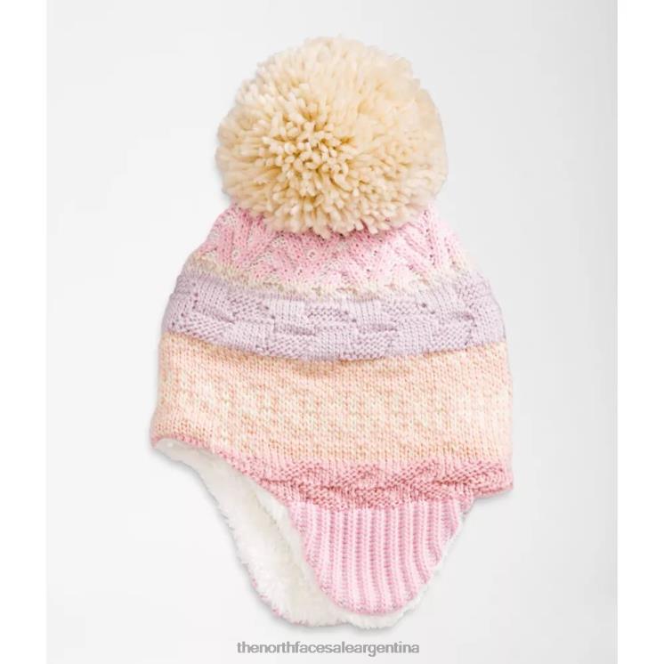 FFV045104 camafeo rosa The North Face gorro de bebé con orejeras Fair Isle