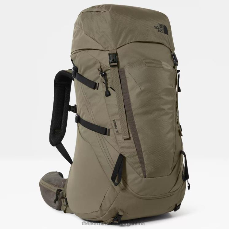 FFV04138 oliva militar The North Face mochila de senderismo terra 55 litros