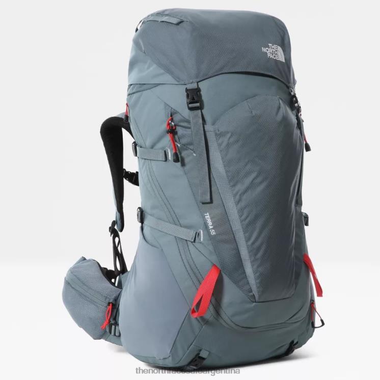 FFV04139 azul rojo The North Face mochila de senderismo terra 55 litros azul rojo mujer