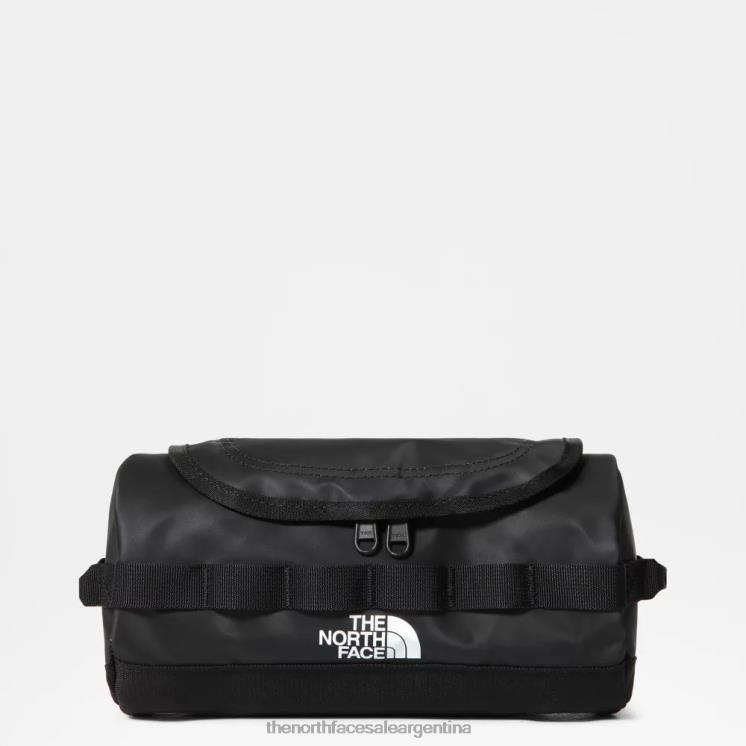 FFV04786 blanco negro The North Face Neceser de viaje pequeño blanco y negro para el campamento base