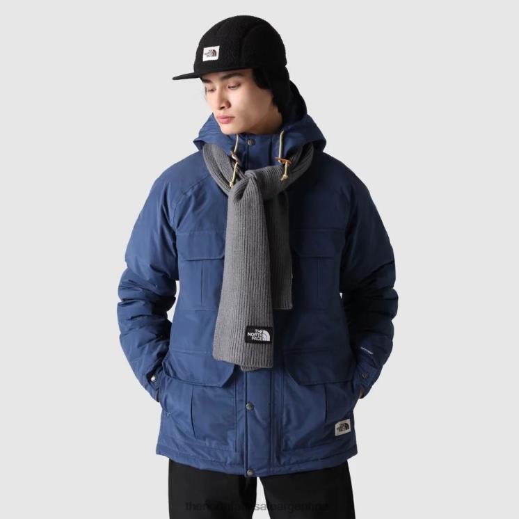 FFV041549 gris The North Face bufanda con logo tnf
