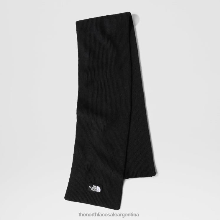 FFV041550 negro The North Face bufanda con logo tnf