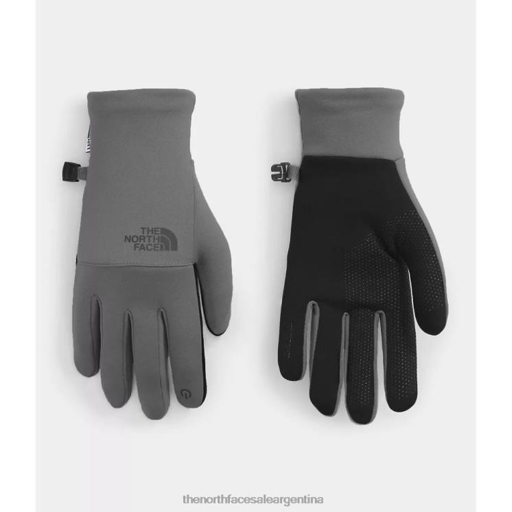 FFV043632 gris The North Face guantes reciclados etip mujer