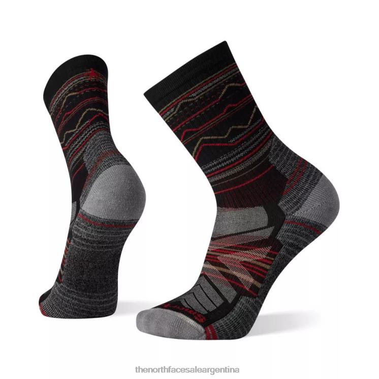 FFV046275 negro The North Face calcetines con estampado de cordillera y cojín ligero de caminata