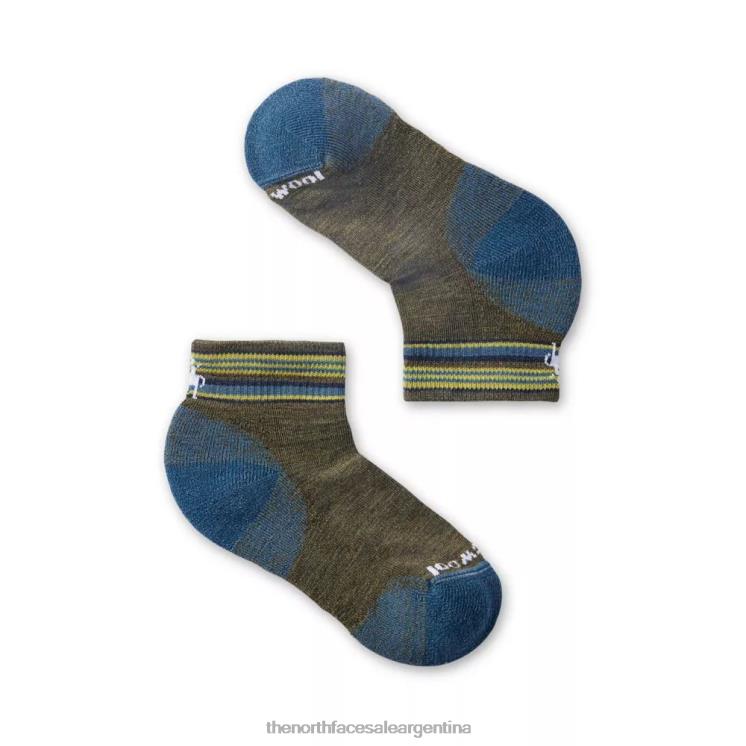FFV046292 oliva militar The North Face calcetines tobilleros con amortiguación ligera para niños