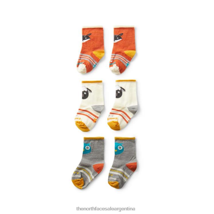 FFV046325 gris lunar The North Face calcetines trío para niños pequeños