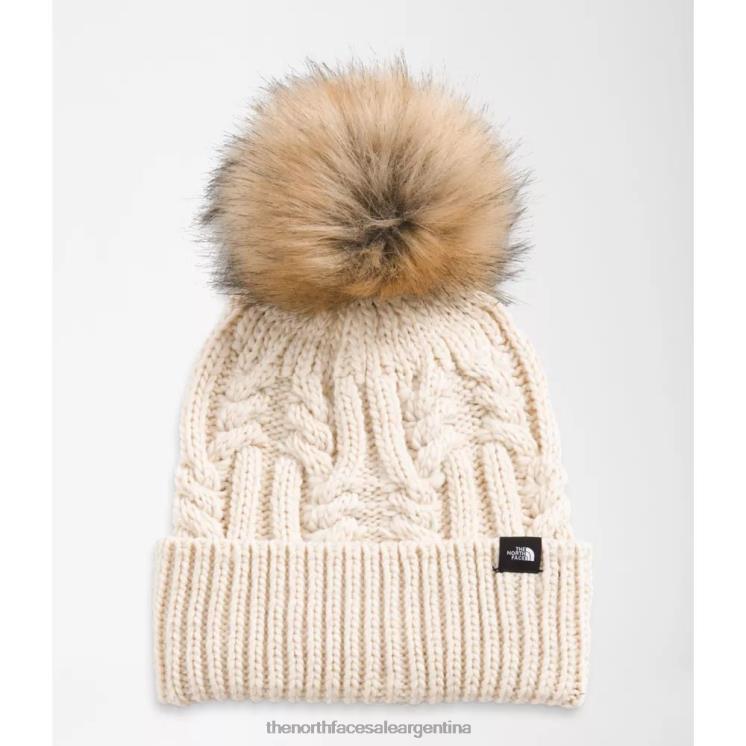FFV045758 blanco The North Face gorro con pompón de pelo oh mega de niños