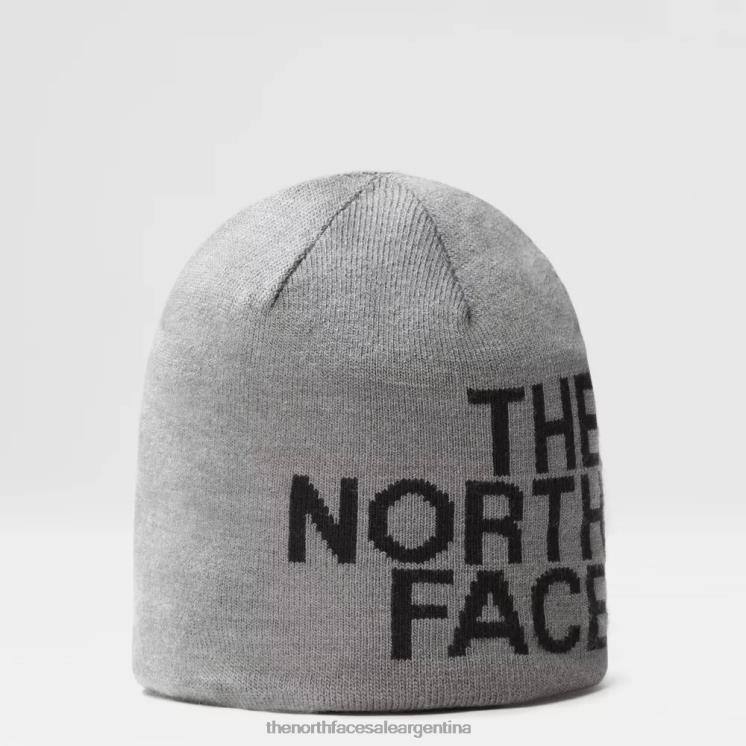 FFV042355 gris The North Face gorro reversible con pancarta tnf