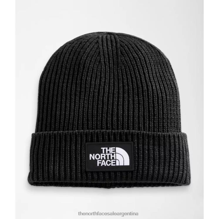 FFV043226 negro The North Face gorro con puños y logo de tnf