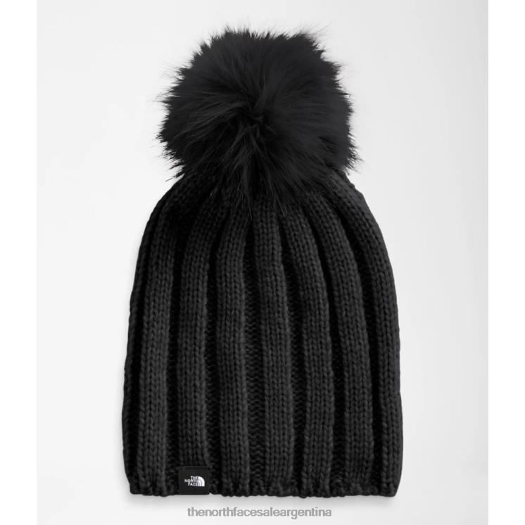 FFV043783 negro The North Face gorro con pompón oh mega city para mujer