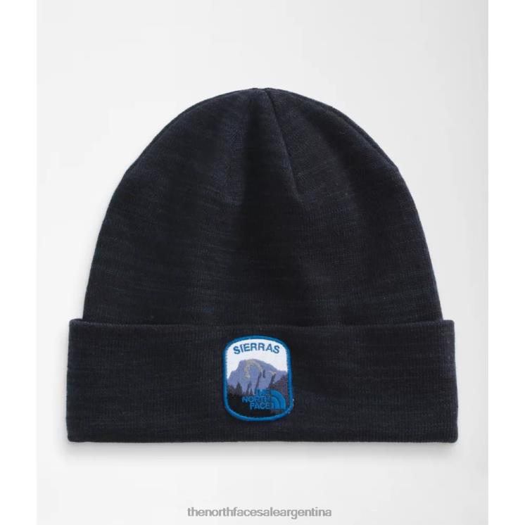 FFV043914 brezo negro The North Face gorro con bordado de paisaje terrestre