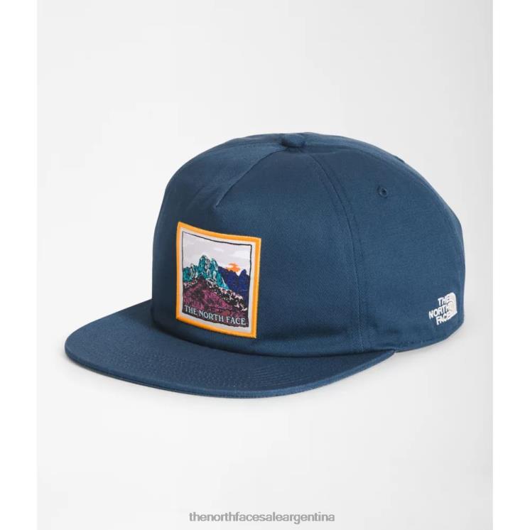 FFV043917 azul sombreado The North Face gorra con bordado de paisaje terrestre