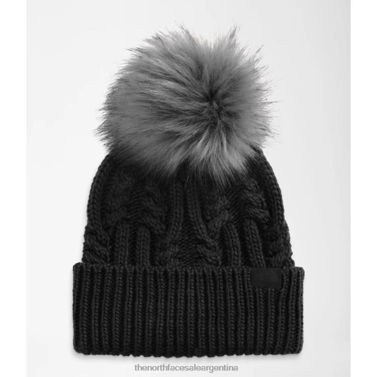 FFV045071 negro The North Face Gorro con pompón de pelo oh mega para mujer