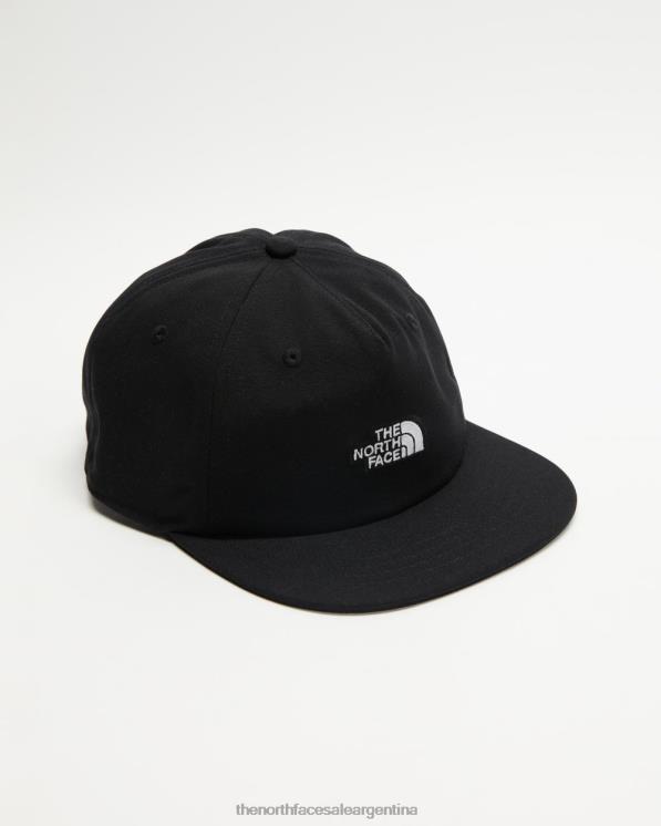 FFV046978 negro The North Face sombrero reciclado 66 con parches