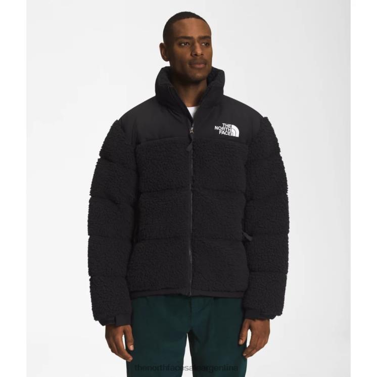 FFV043850 negro The North Face chaqueta nuptse de pelo alto para hombre