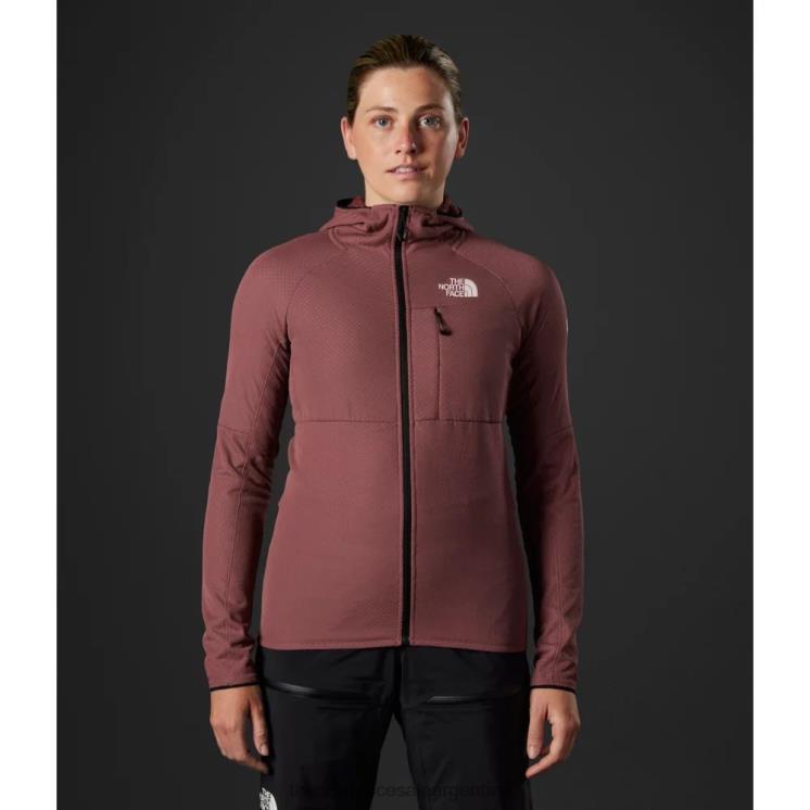 FFV044520 jengibre The North Face sudadera con capucha y cremallera completa Futurefleece de la serie Summit para mujer