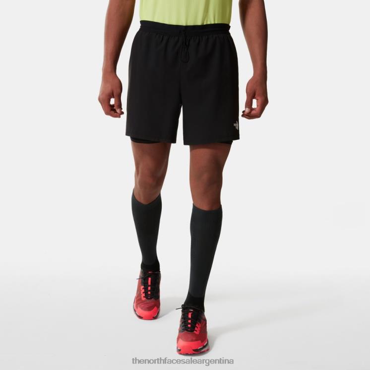 FFV041301 negro The North Face pantalones cortos 2 en 1 para hombre amanecer