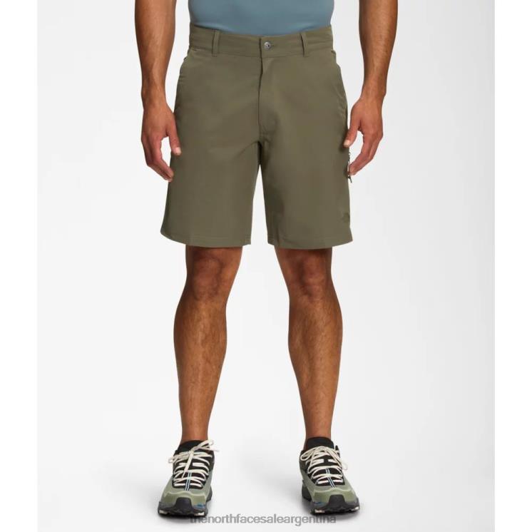 FFV043276 verde oliva The North Face pantalones cortos empacables de sol rodantes para hombres