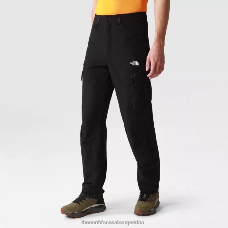 FFV042118 negro The North Face pantalones cónicos regulares de exploración para hombre