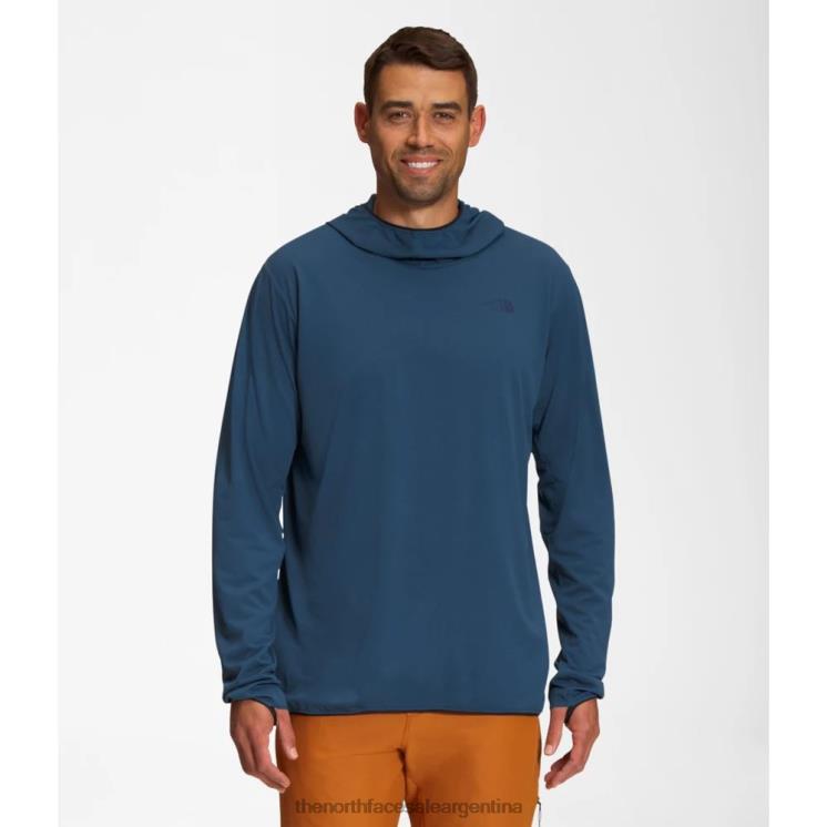 FFV044458 azul sombreado The North Face sudadera con capucha para hombre belay sun