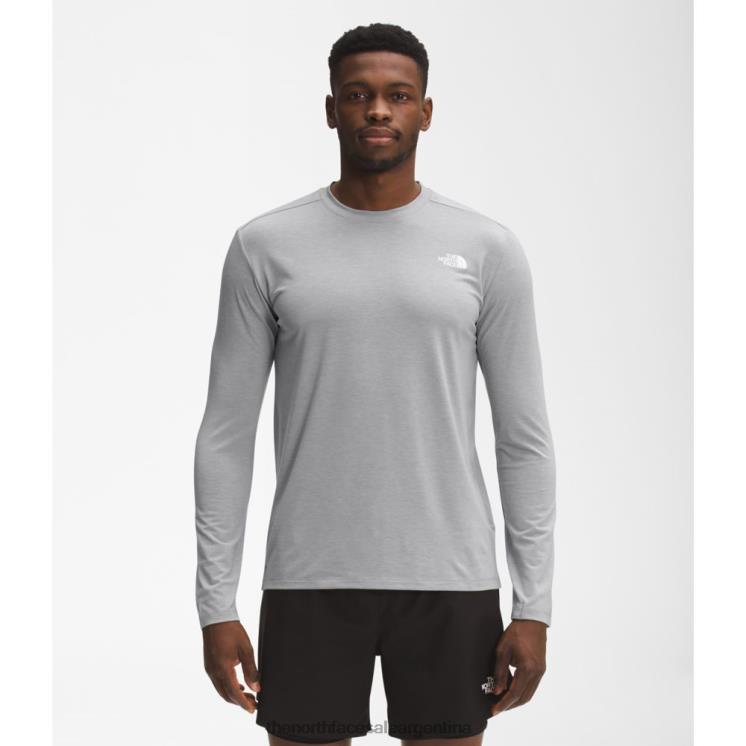 FFV044789 gris The North Face los hombres vagan manga larga