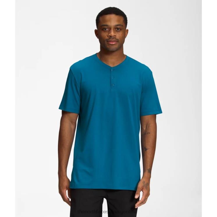 FFV046212 azul banff The North Face henley de manga corta para hombre terreno