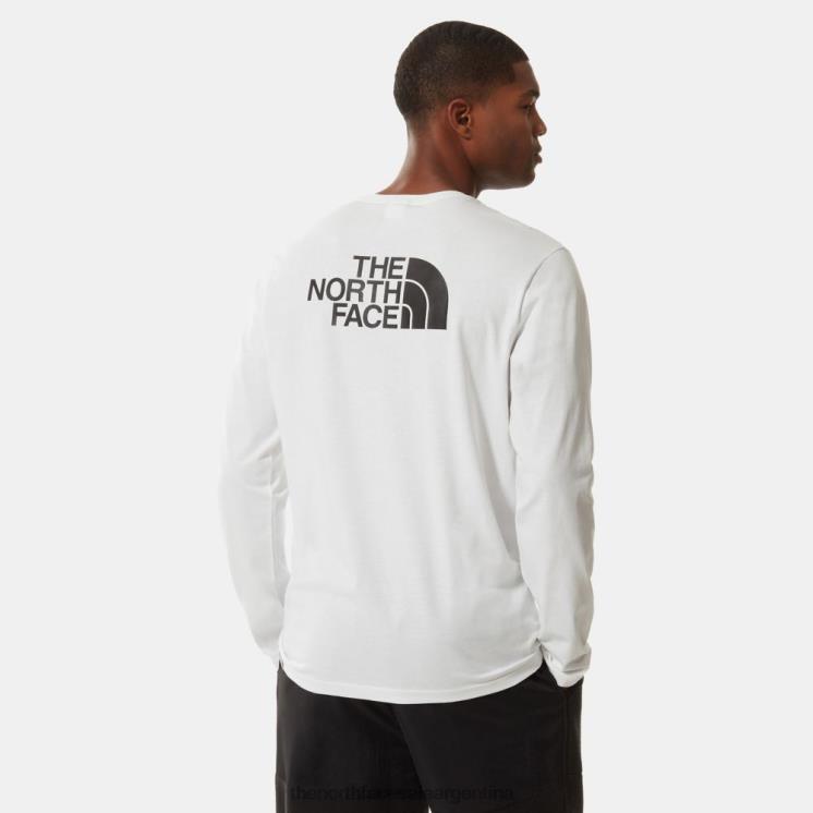 FFV0410 blanco The North Face camiseta de manga larga para hombre fácil