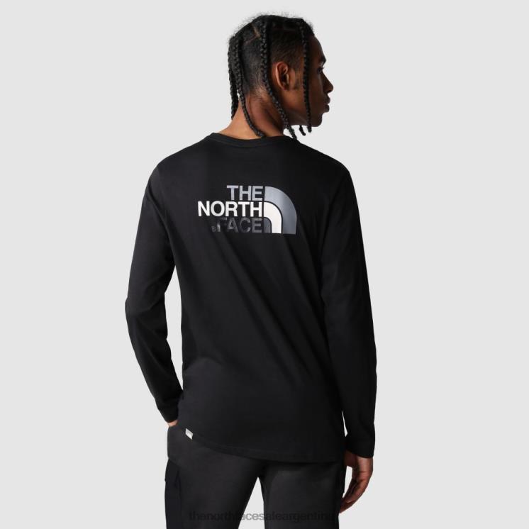 FFV0411 gris The North Face camiseta de manga larga para hombre fácil