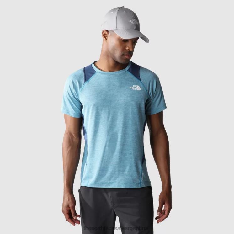 FFV041244 azul blanco The North Face camiseta deportiva para hombre al aire libre glaciar