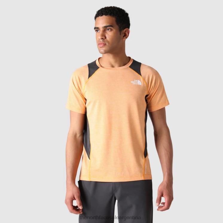FFV041245 naranja blanco The North Face camiseta deportiva para hombre al aire libre glaciar