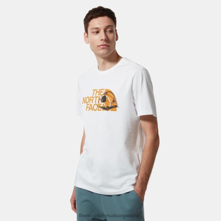 FFV041498 blanco The North Face camiseta con gráfico de media cúpula para hombre