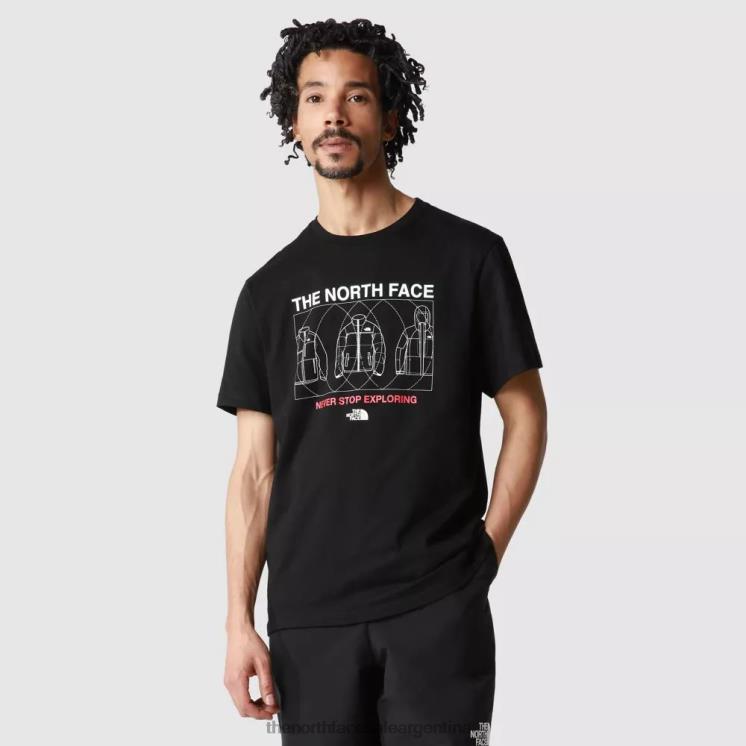 FFV041923 negro The North Face camiseta de manga corta coordinada para hombre