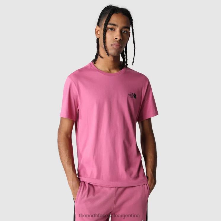 FFV0429 rojo violáceo The North Face camiseta de cúpula simple para hombre
