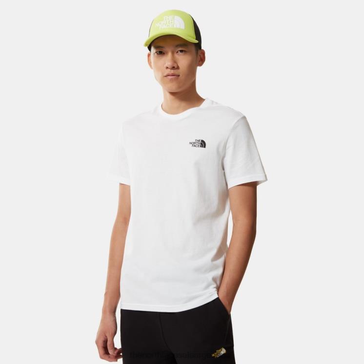 FFV0431 blanco The North Face camiseta de cúpula simple para hombre