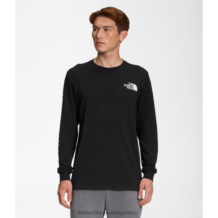 FFV043323 blanco negro The North Face camiseta de manga larga para hombre tnf manga hit negro blanco