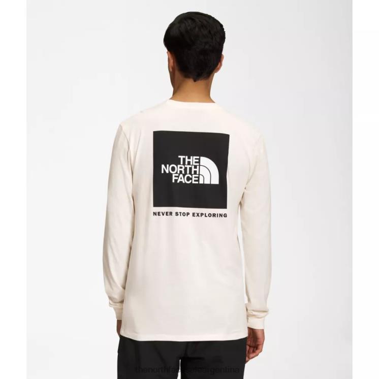 FFV043370 blanco negro The North Face camiseta blanca negra de manga larga para hombre