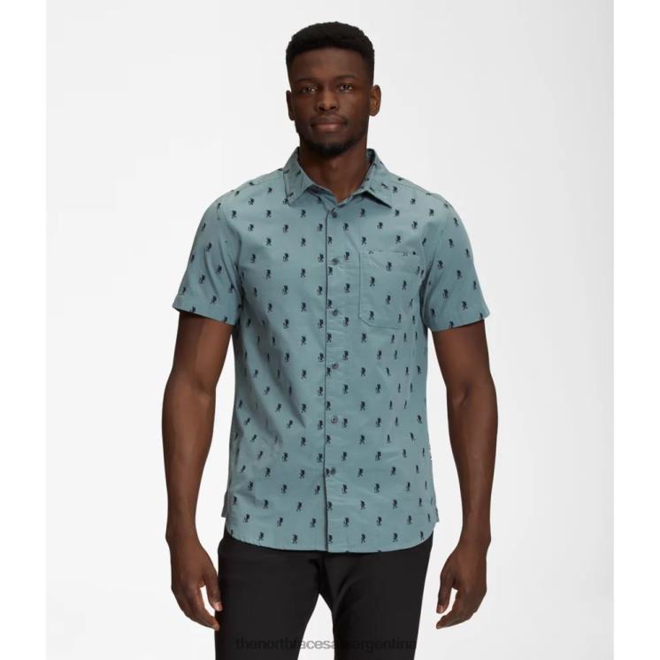 FFV043798 caminante azul The North Face camisa jacquard baytrail de manga corta para hombre