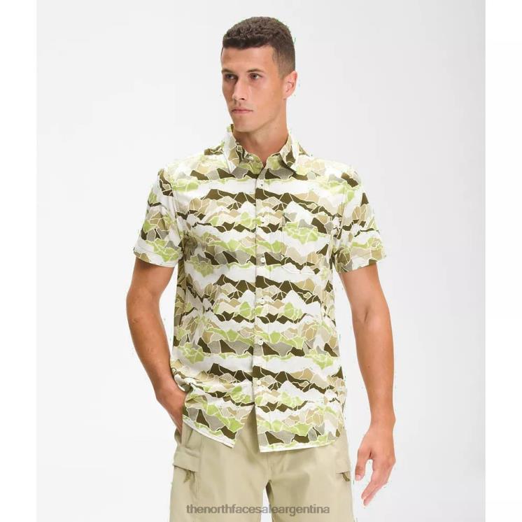 FFV043815 oliva militar The North Face camisa de manga corta con patrón baytrail para hombre