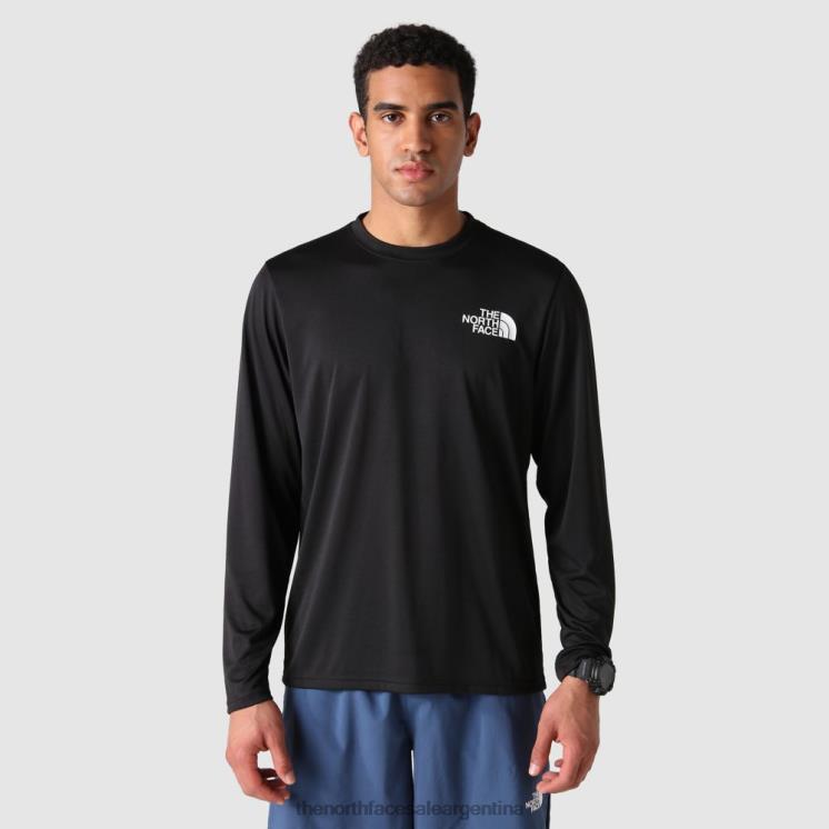 FFV0438 negro The North Face camiseta manga larga reaxion amp hombre