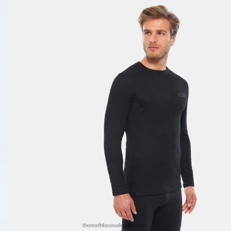 FFV04395 negro The North Face top de manga larga fácil para hombre