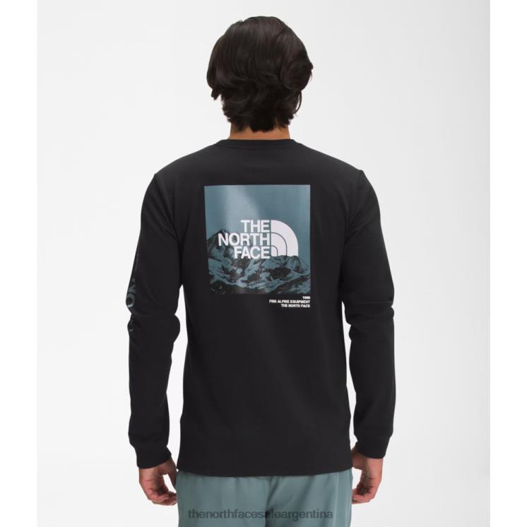 FFV044245 negro The North Face camiseta de manga larga con logo para hombre