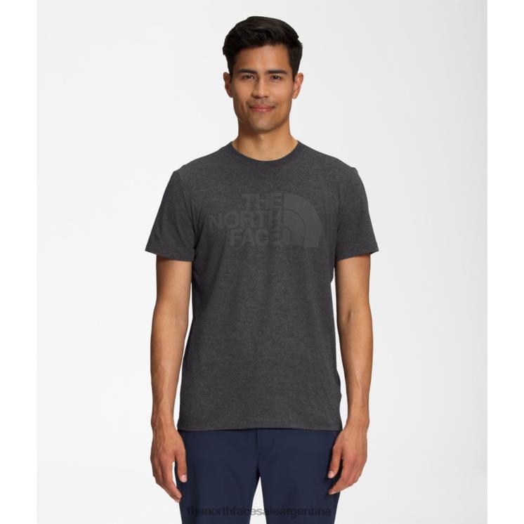FFV044290 brezo negro The North Face camiseta de manga corta y media cúpula de mezcla tricolor para hombre