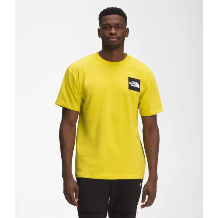 FFV044757 amarillo ácido The North Face camiseta de manga corta para hombre de peso pesado