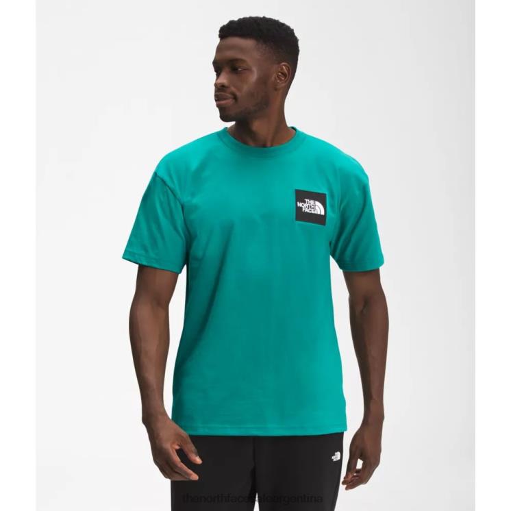 FFV044760 verde porcelana The North Face camiseta de manga corta para hombre de peso pesado