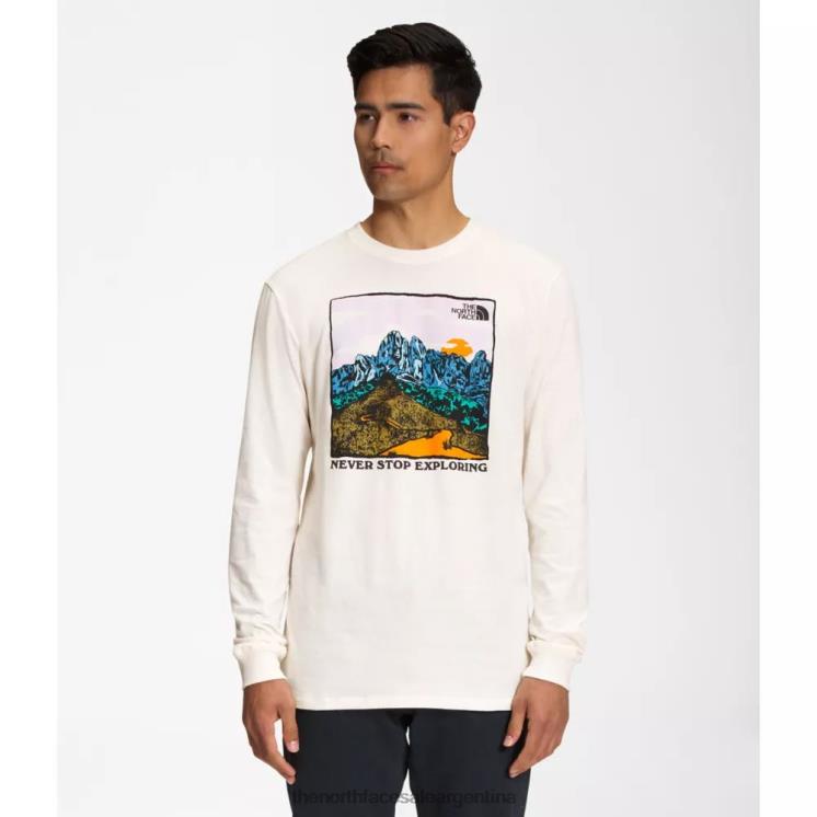 FFV045443 blanco The North Face camiseta de manga larga con inyección gráfica para hombre