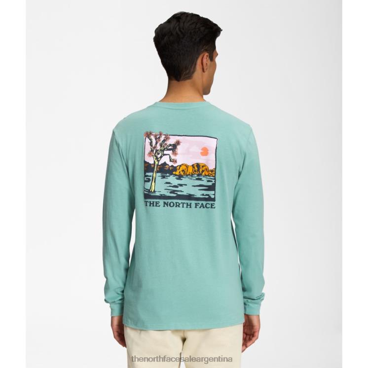 FFV045446 wasabi The North Face camiseta de manga larga con inyección gráfica para hombre