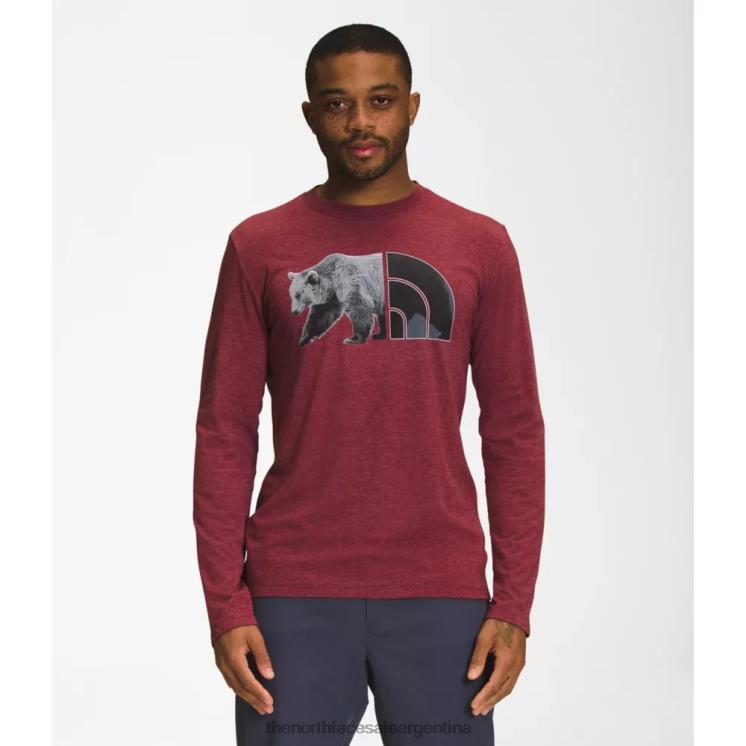 FFV045529 brezo cordobés The North Face camiseta de manga larga con diseño de osito de tres mezclas para hombre