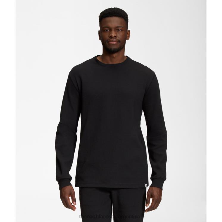 FFV045651 negro The North Face tripulación de gofres de hombres