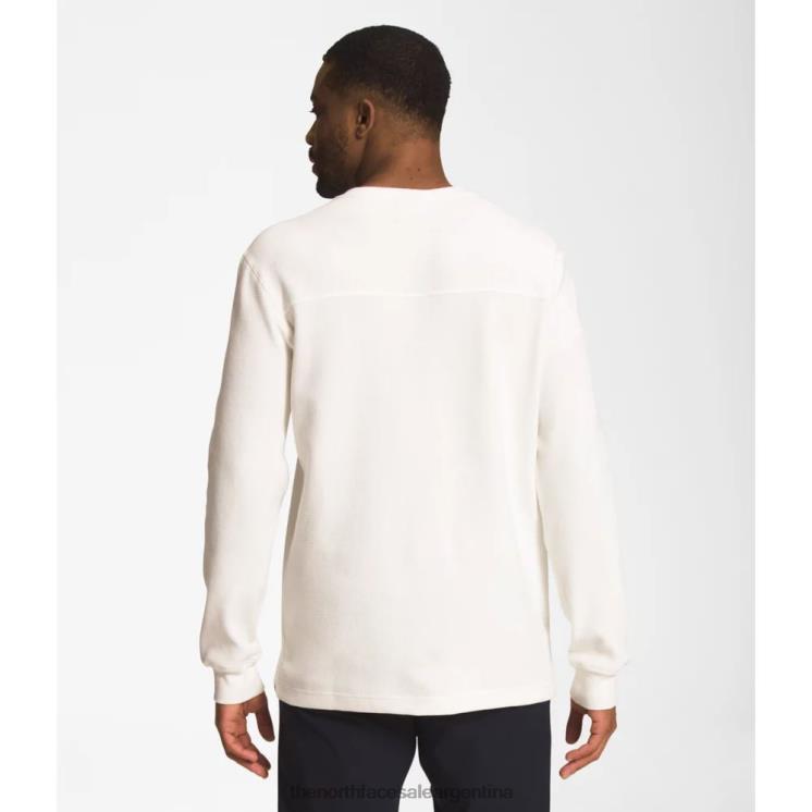 FFV045658 blanco The North Face henley de manga larga tipo waffle para hombre