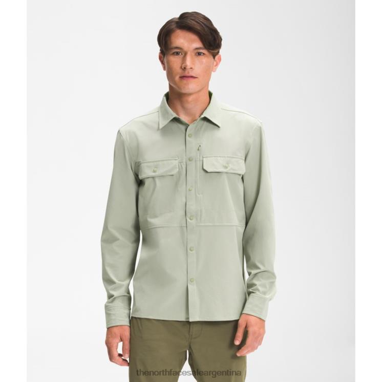 FFV045852 té verde The North Face camisa de sol de manga larga sniktau para hombre